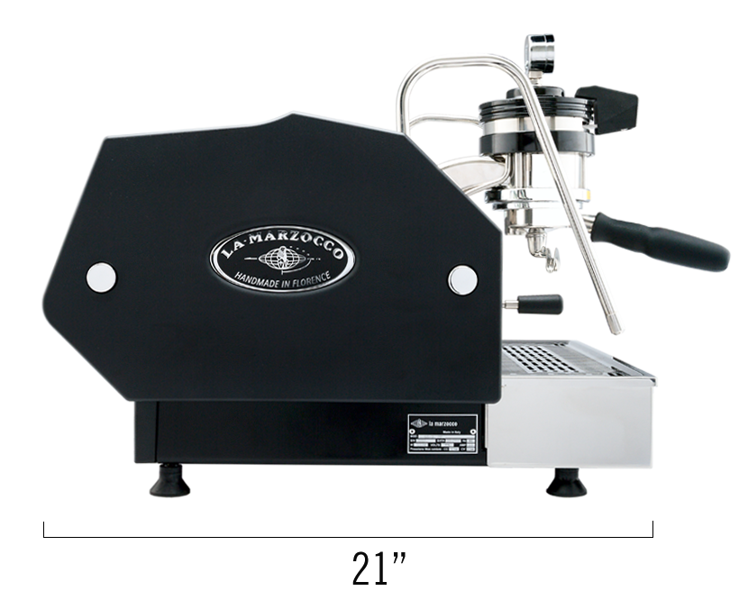 La Marzocco GS3 AV Espresso Machine. side view of the machine.