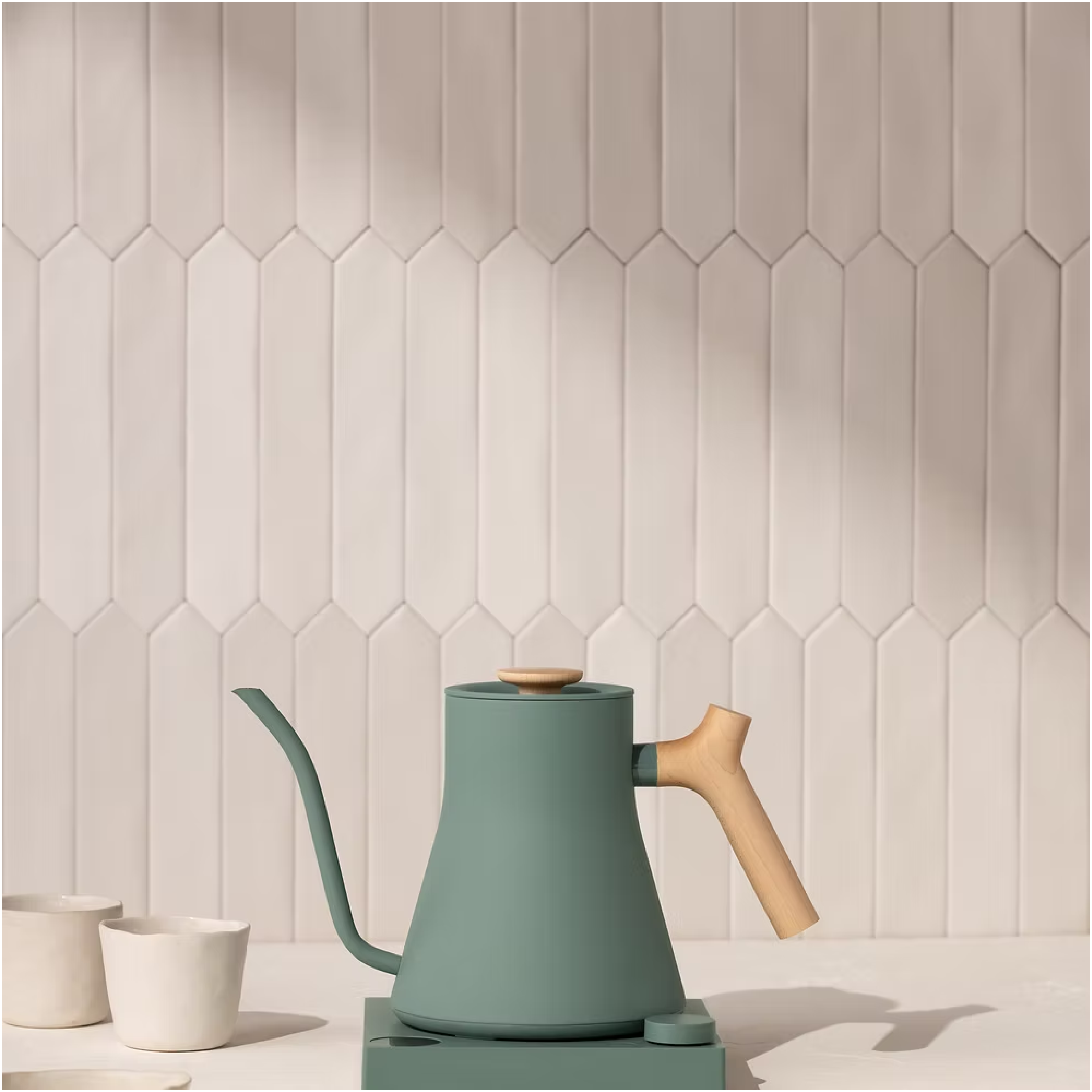 Fellow Stagg EKG Pro Kettle with Maple Handle - 0.9L, Smoke Green