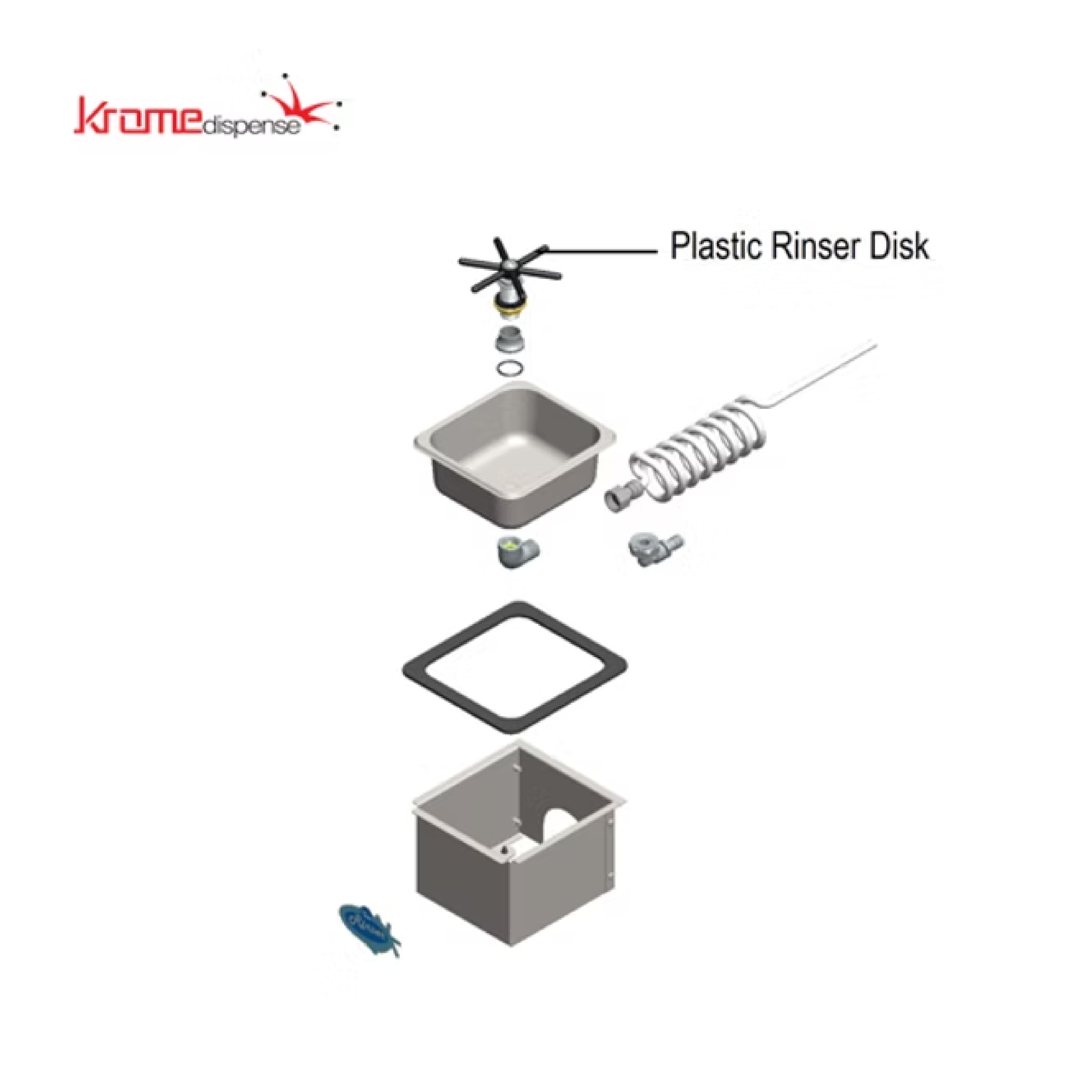Krome Replacement Plastic Rinser Disk for Pitcher Rinser