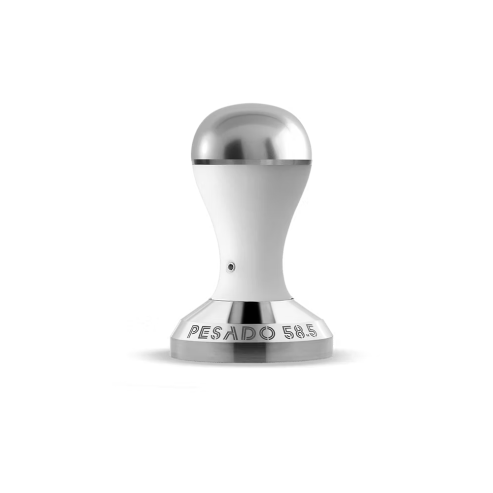 Pesado 58.5 Tamper - White & Silver