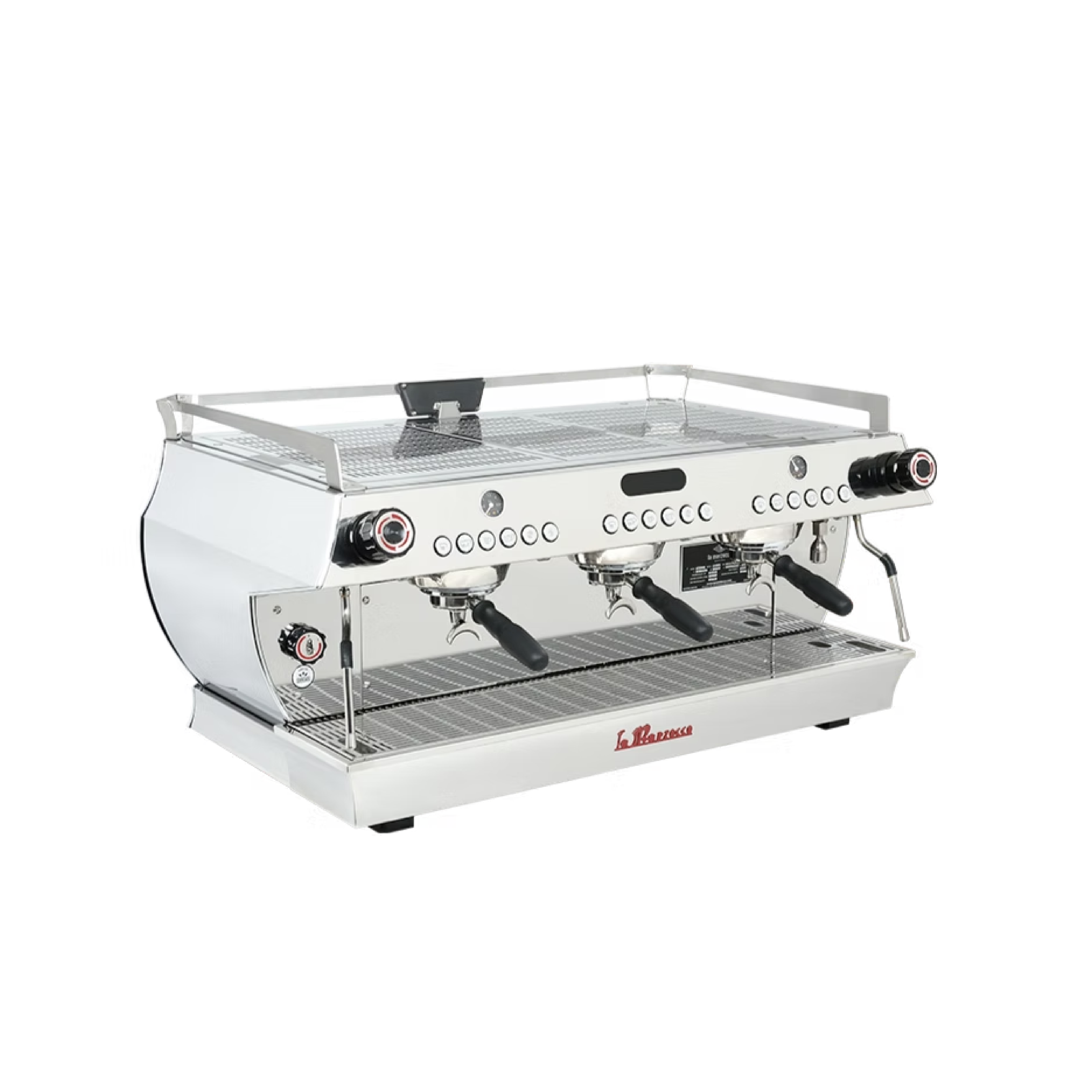 La Marzocco GB5 Commercial Espresso Machine. Front view of the machine.