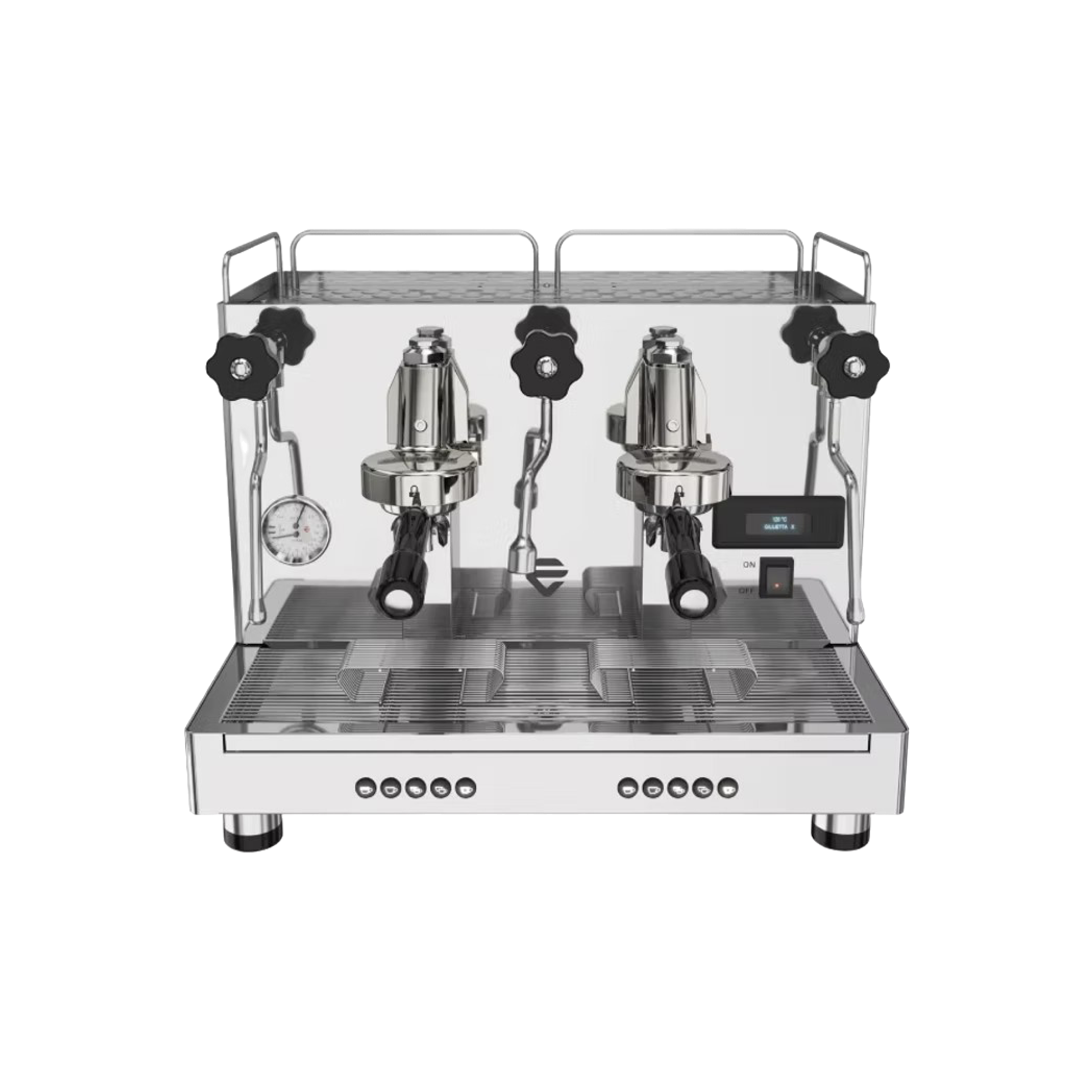 Lelit Giulietta X (PL2SVX) 2 Group Espresso Machine. Front view of the machine.