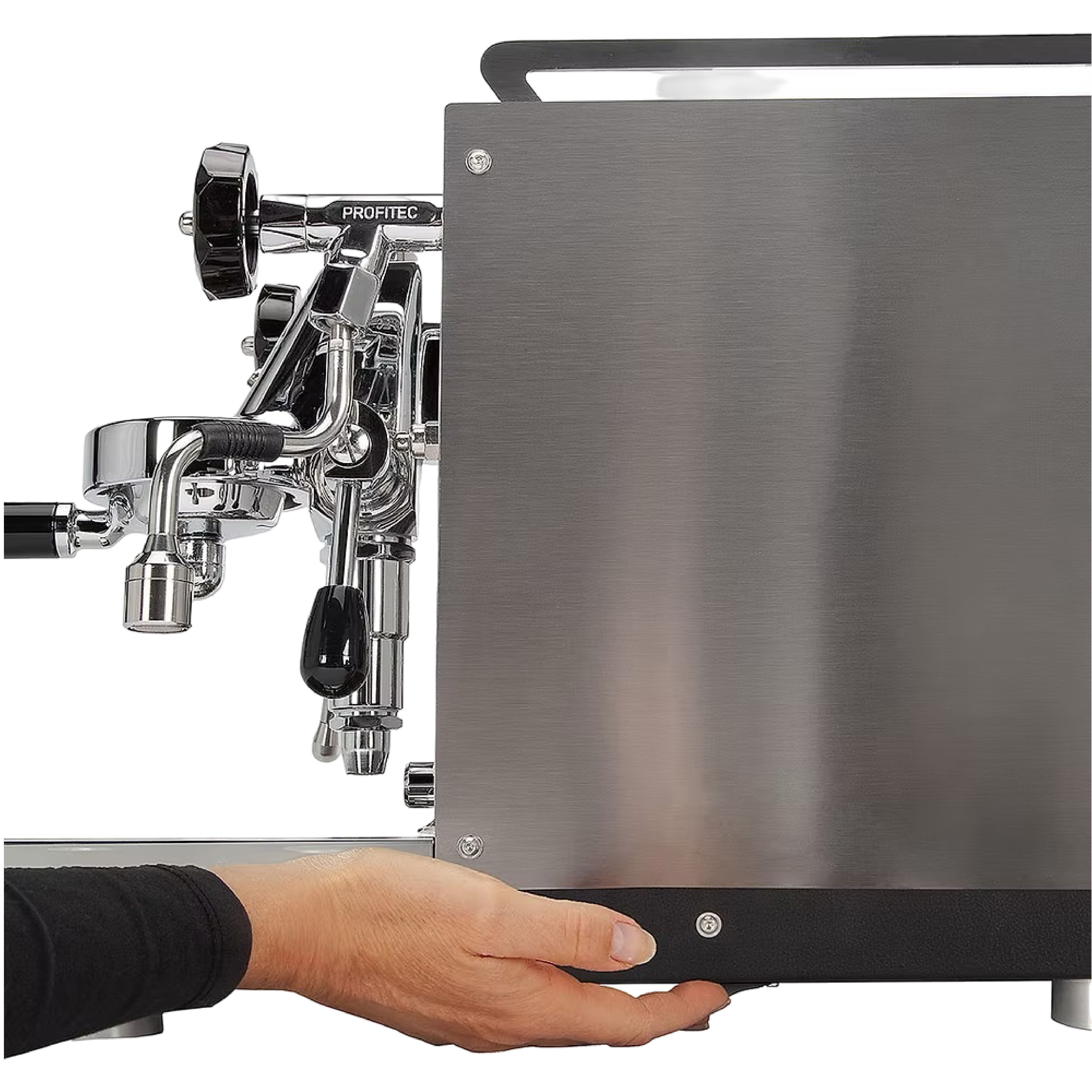 Profitec Pro 400 Espresso Machine. 3-position switch underneath the machine.