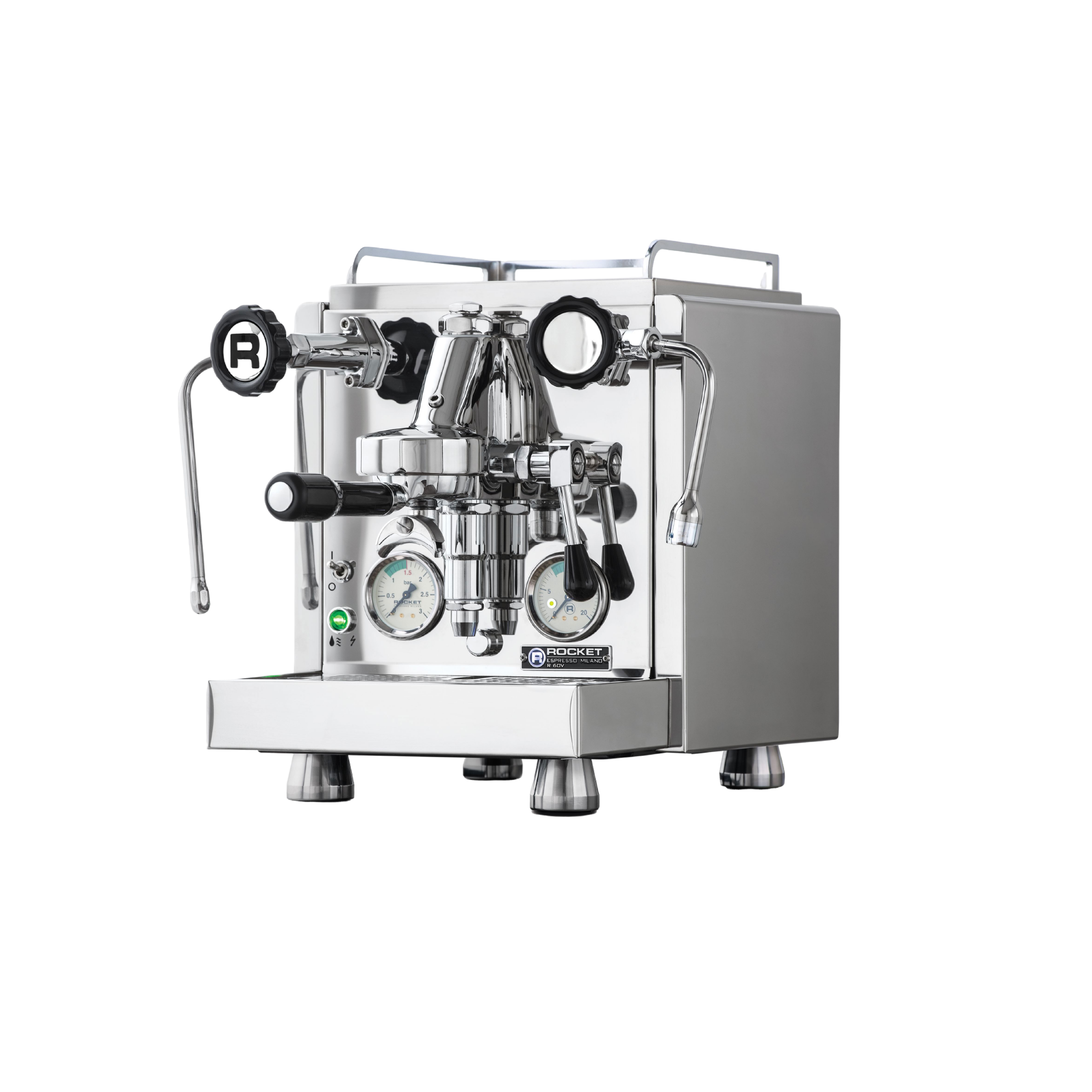 Rocket R60 V Espresso Machine. Front view of the machine.