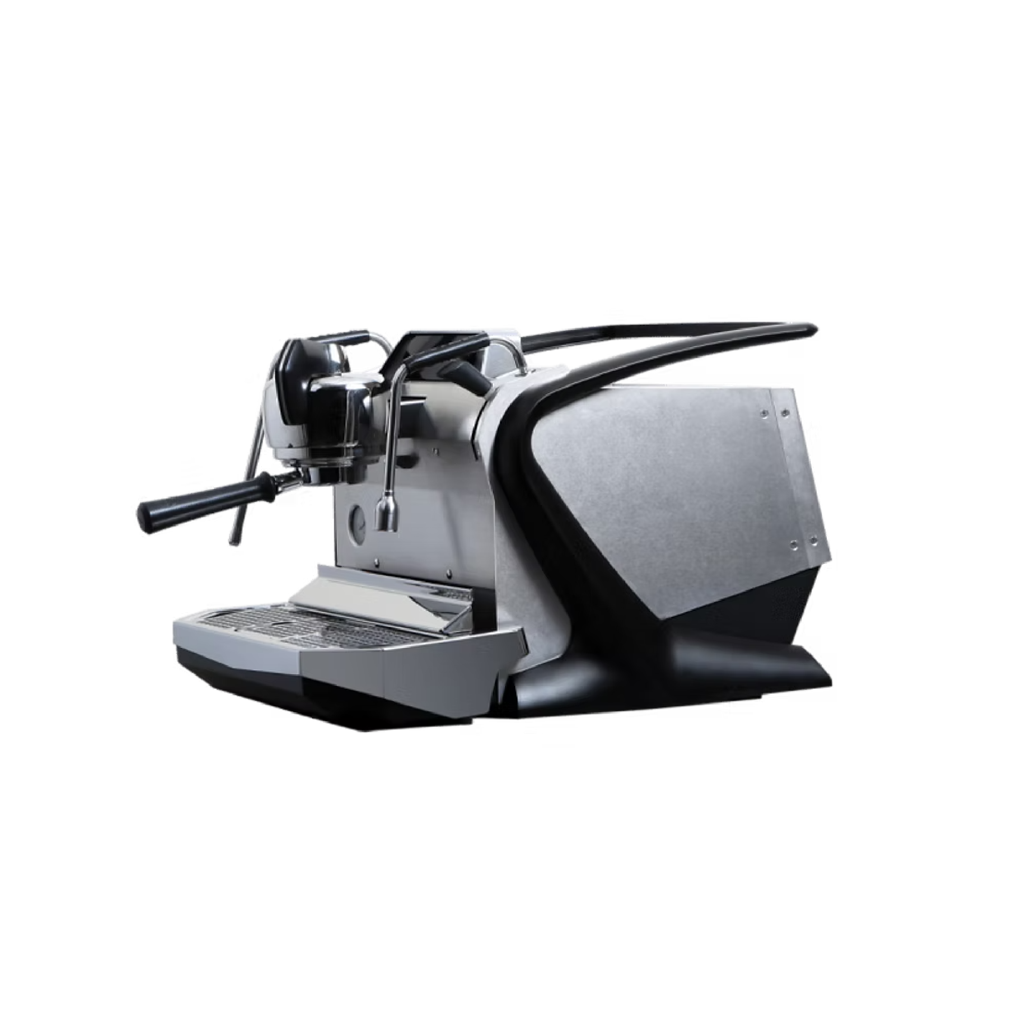 Slayer Steam Single Group Espresso Machine. Side view of the machine.