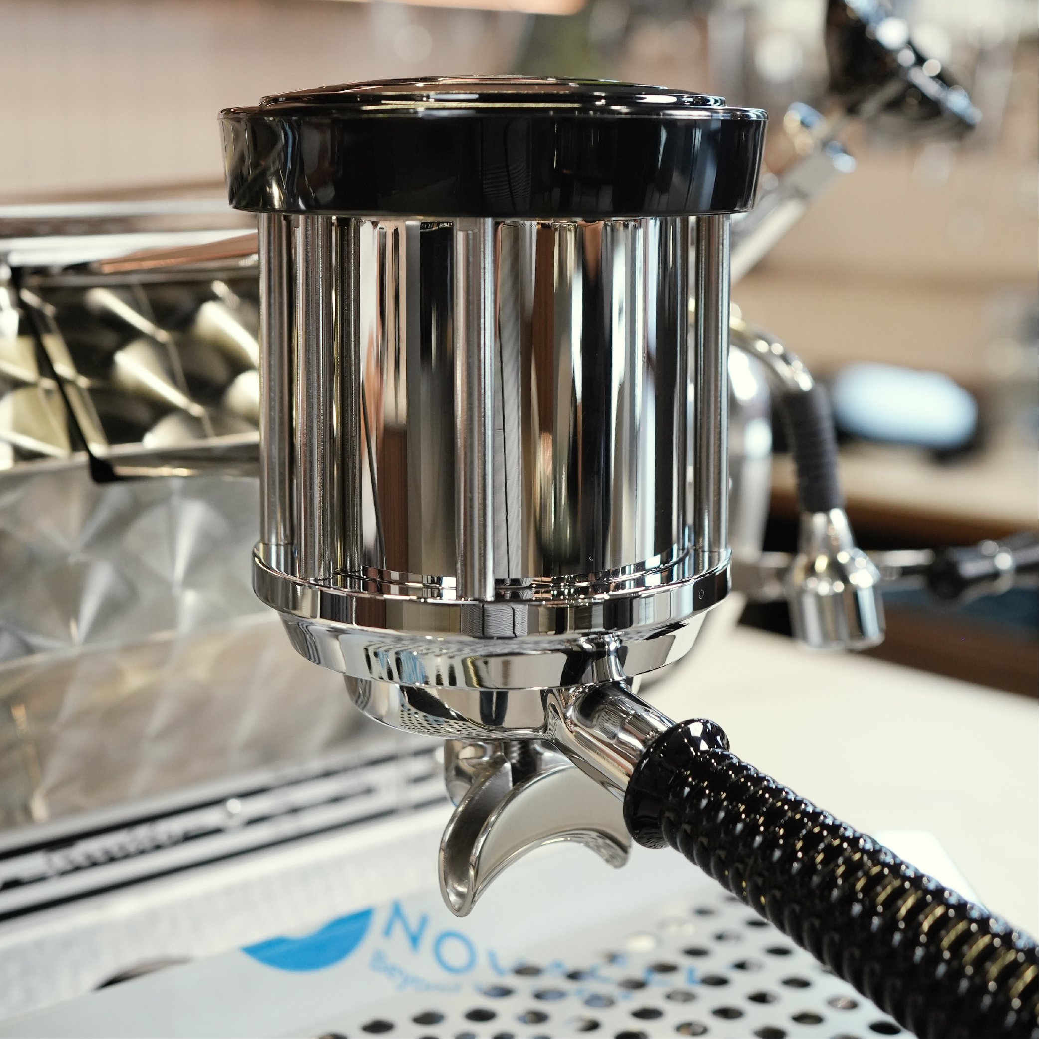 Kees Van Der Westen Speedster. Close up of the coffee boiler with grouphead.
