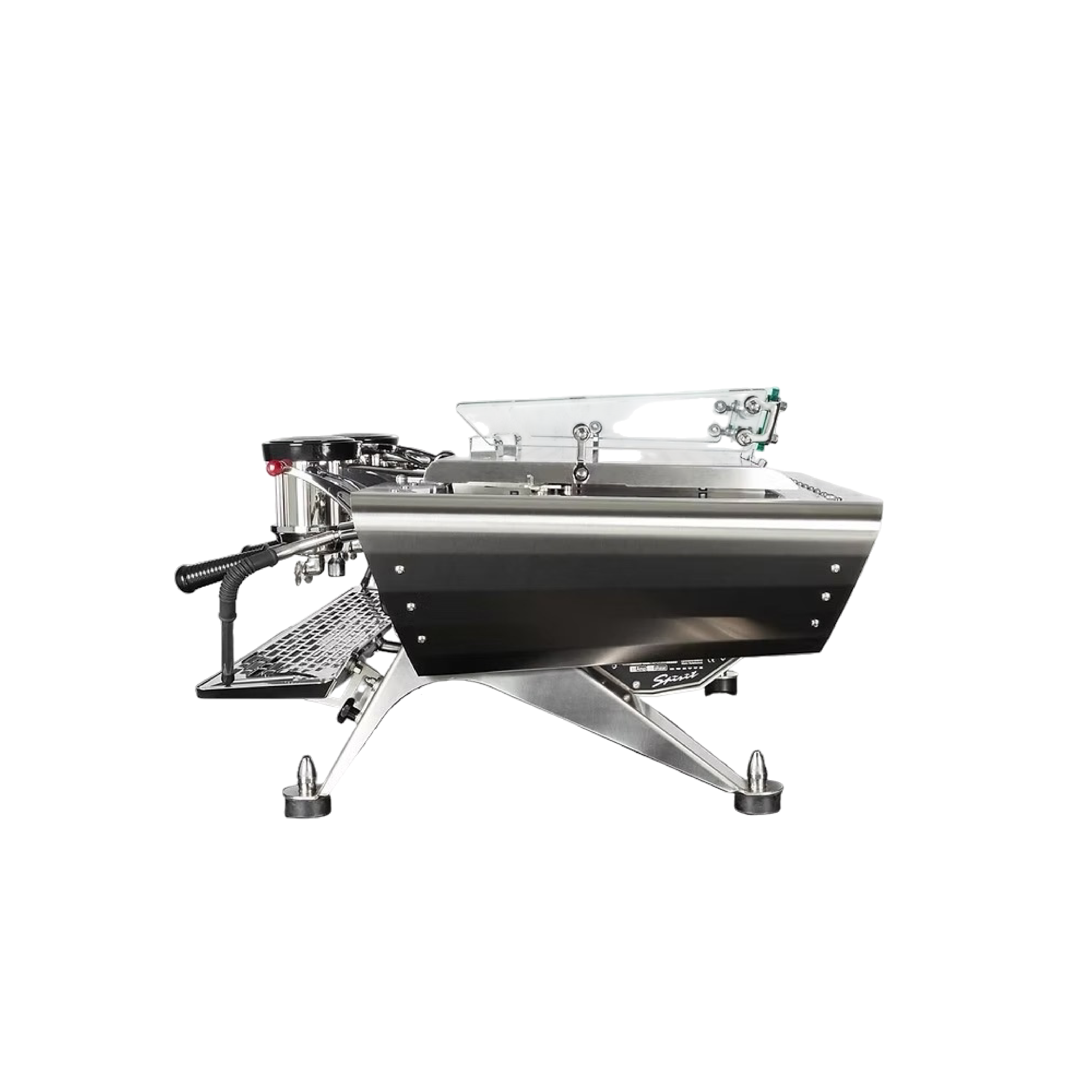Kees Van Der Westen Spirit Duette. Side view of the standard version with raw body, raw frame, raw back panel and raw cup tray.