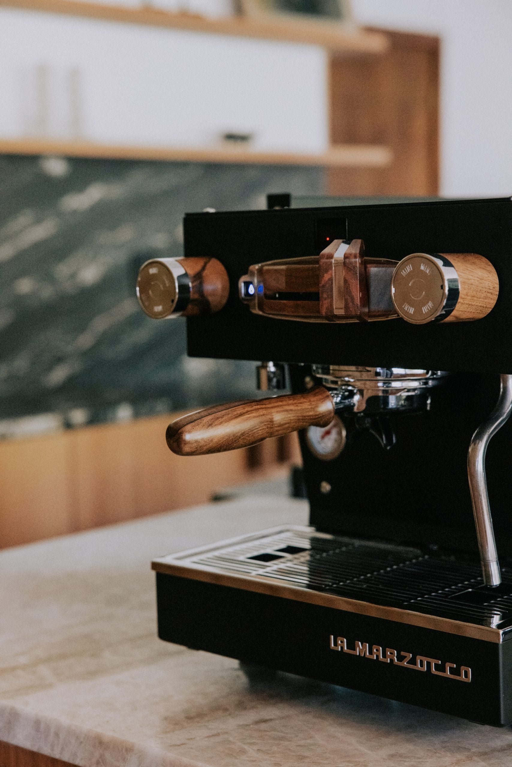 La Marzocco Walnut Customization Kit for Linea Mini | lamarsacoffee