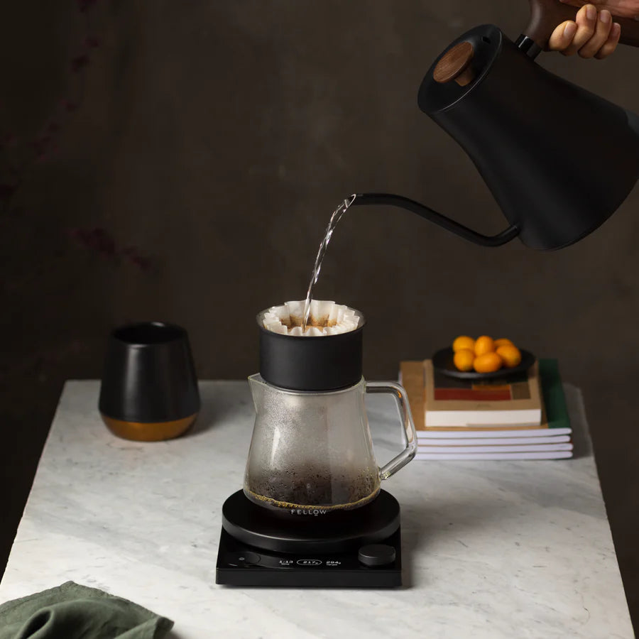 Fellow Stagg EKG Pro Kettle with Walnut Handle - 0.9L, Black