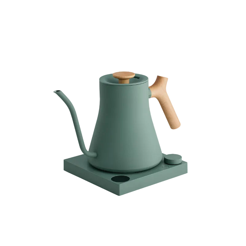 (Open Box) Fellow Stagg EKG Electric Pour Over Kettle - Smoke Green with Maple