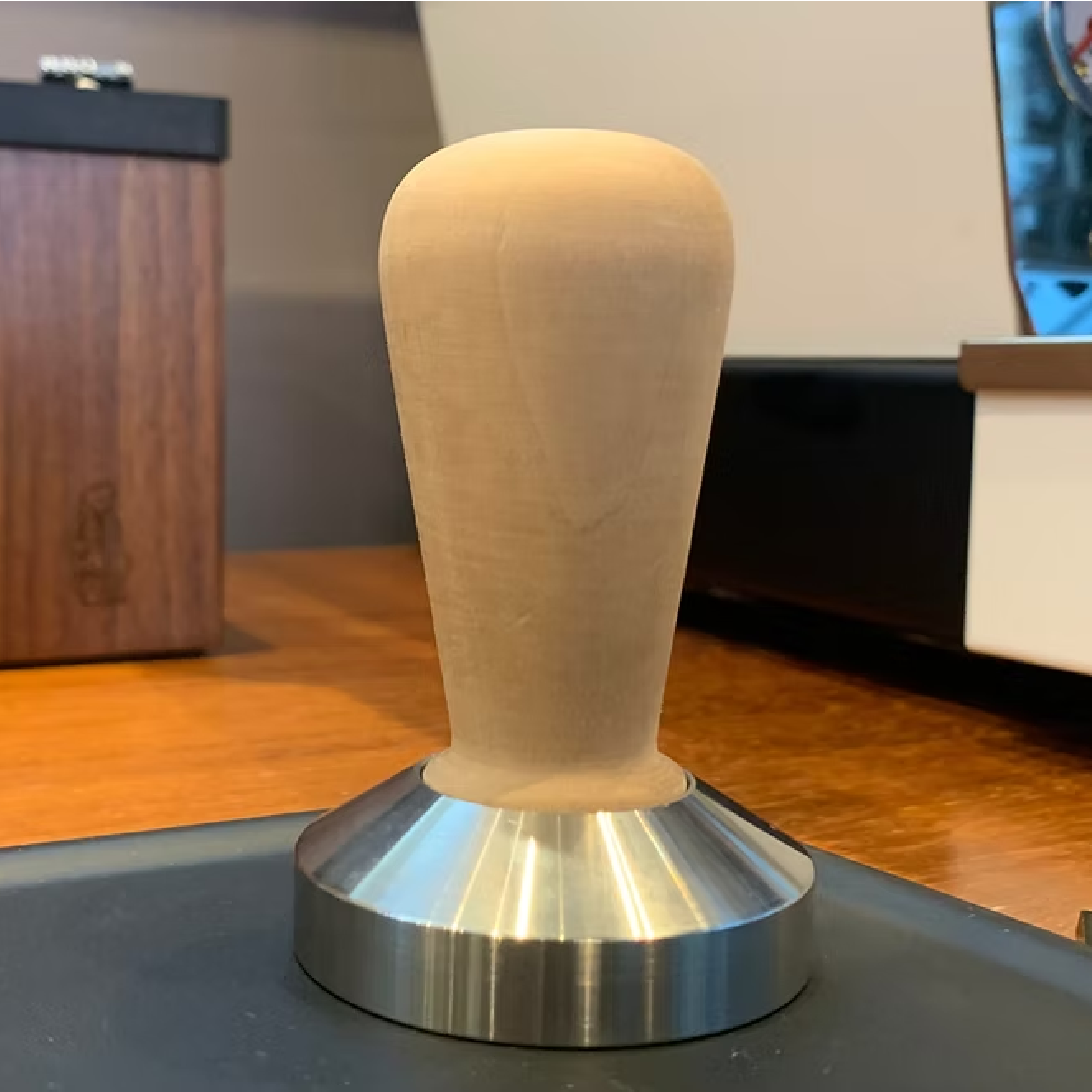 58mm Wooden Handle Metal Base Tamper