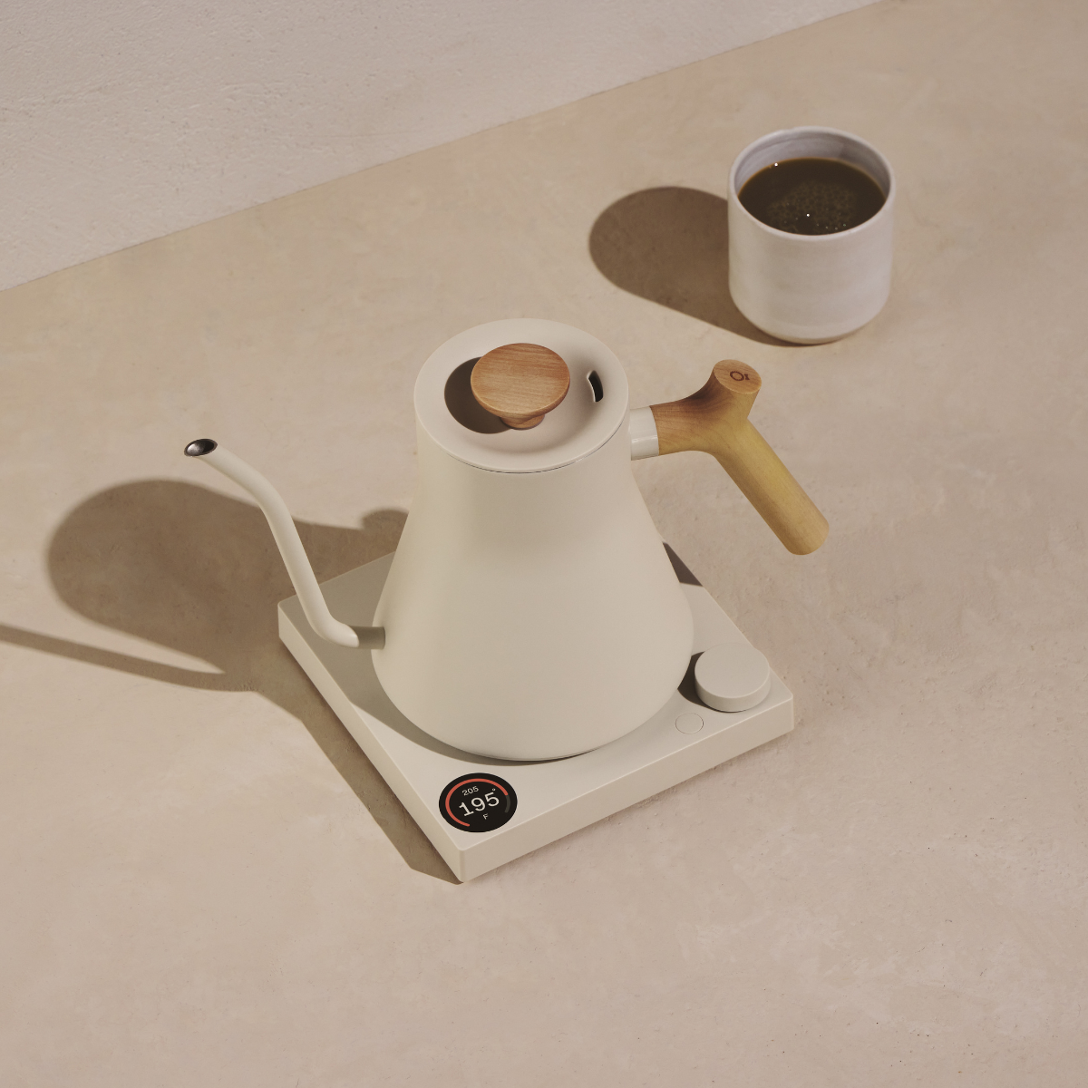 Fellow Stagg EKG Pro Kettle with Maple Handle - 0.9L, Sesame