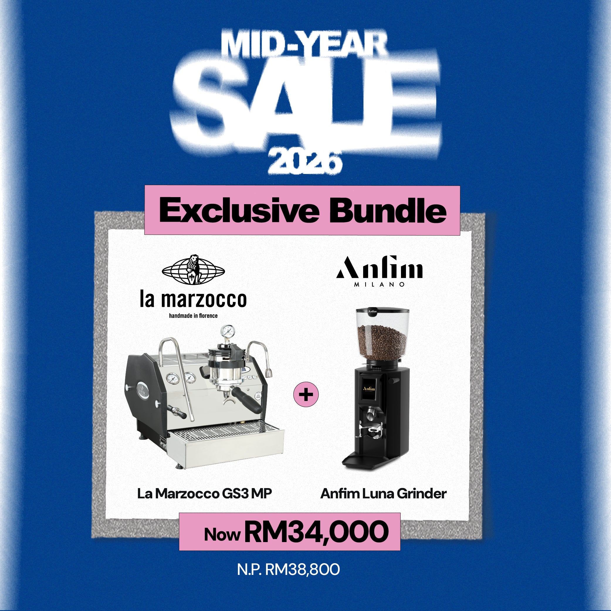 ( Bundle ) La Marzocco GS3 MP Espresso Machine FOC Anfim Luna Grinder