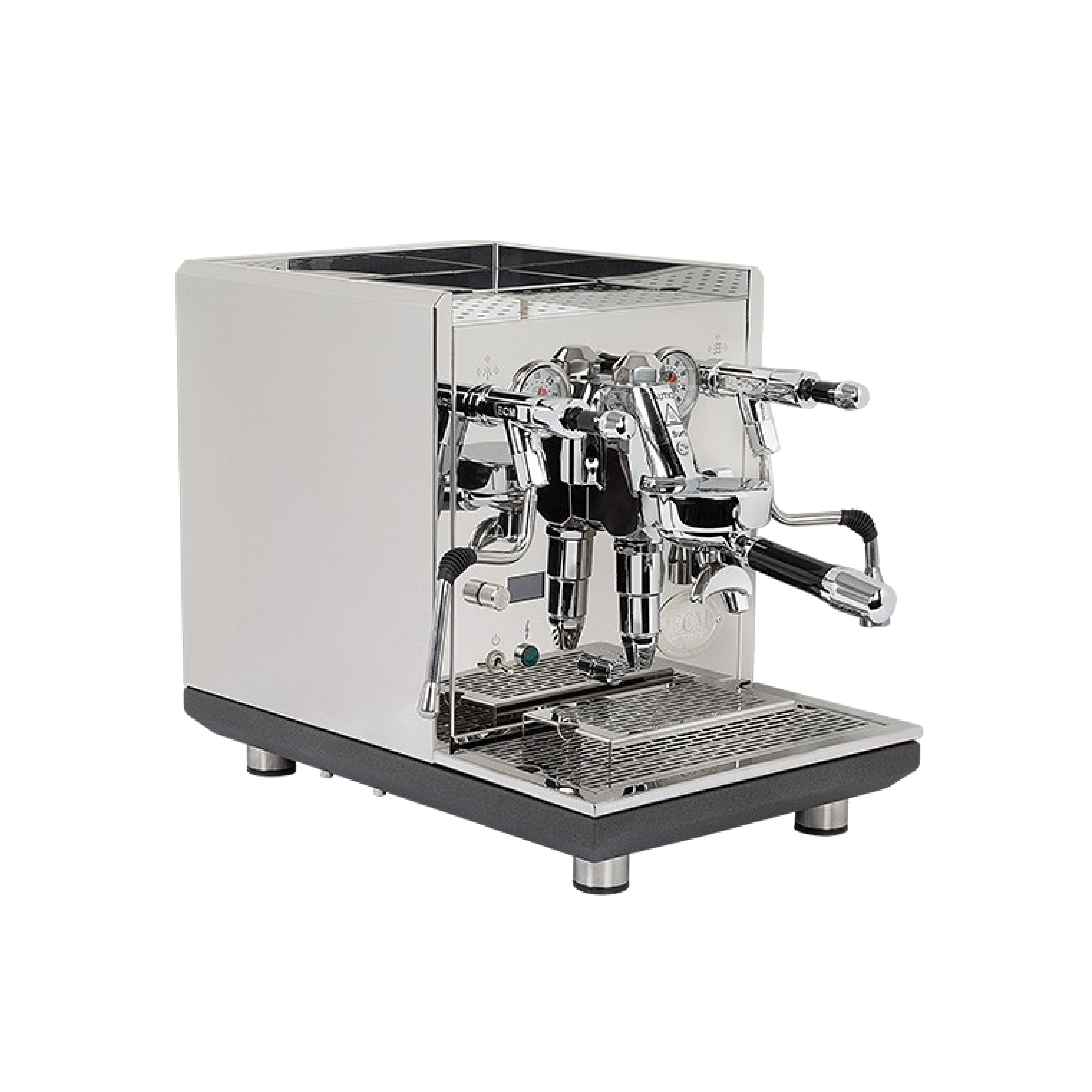 ECM Synchronika II Espresso Machine. Front side view of the machine.