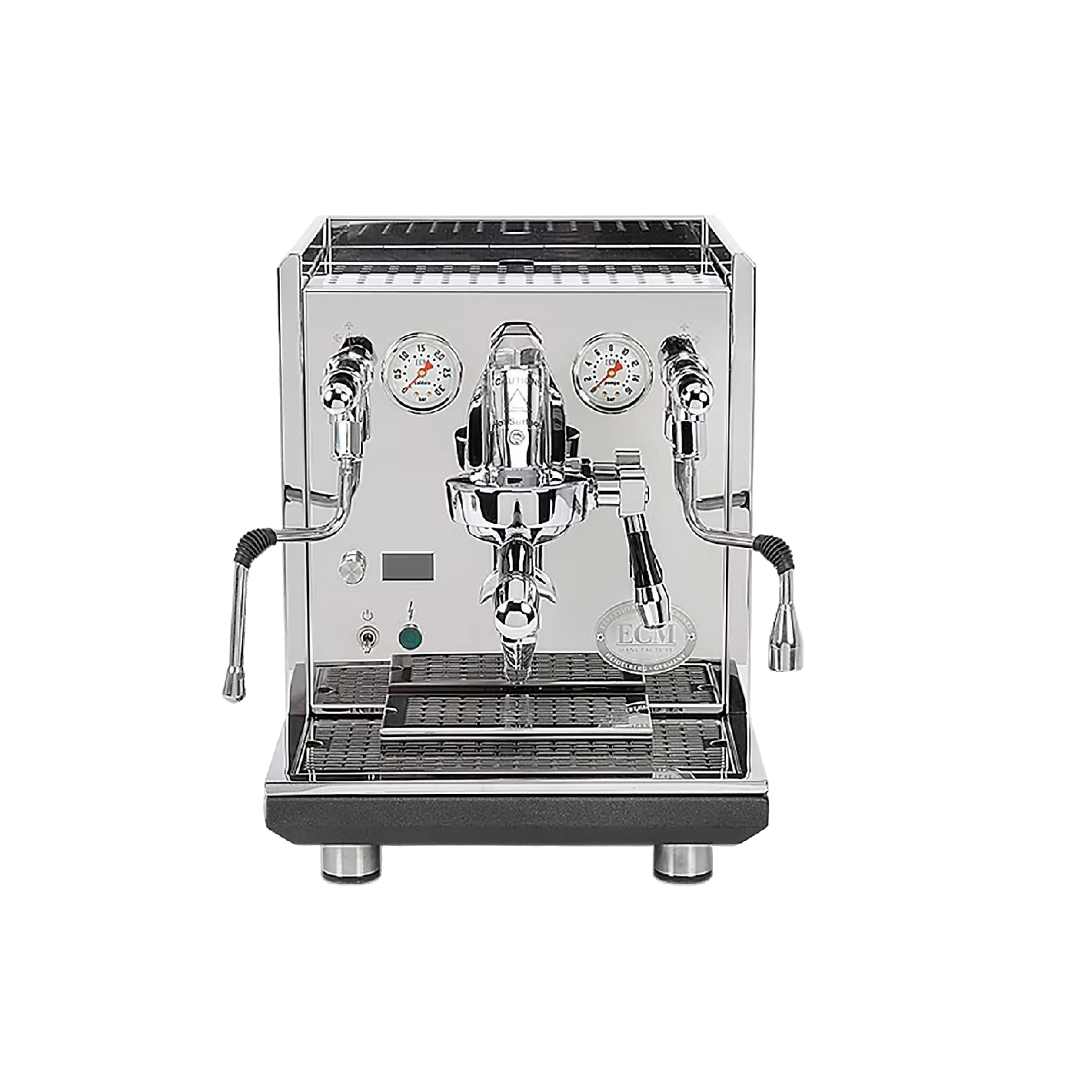 ECM Synchronika II Espresso Machine. Front view of the machine.