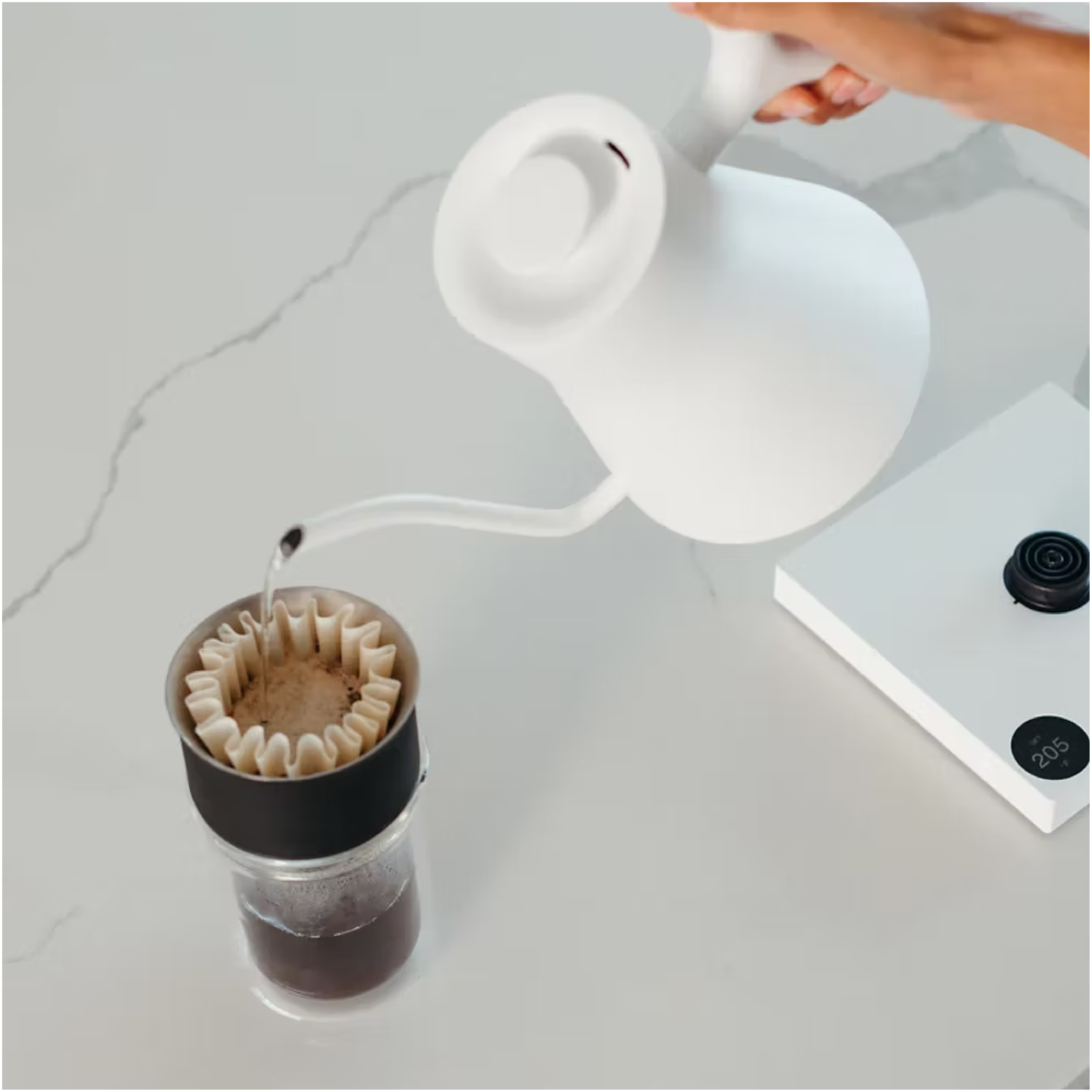 Fellow Stagg EKG Pro Kettle - 0.9L , White | lamarsacoffee