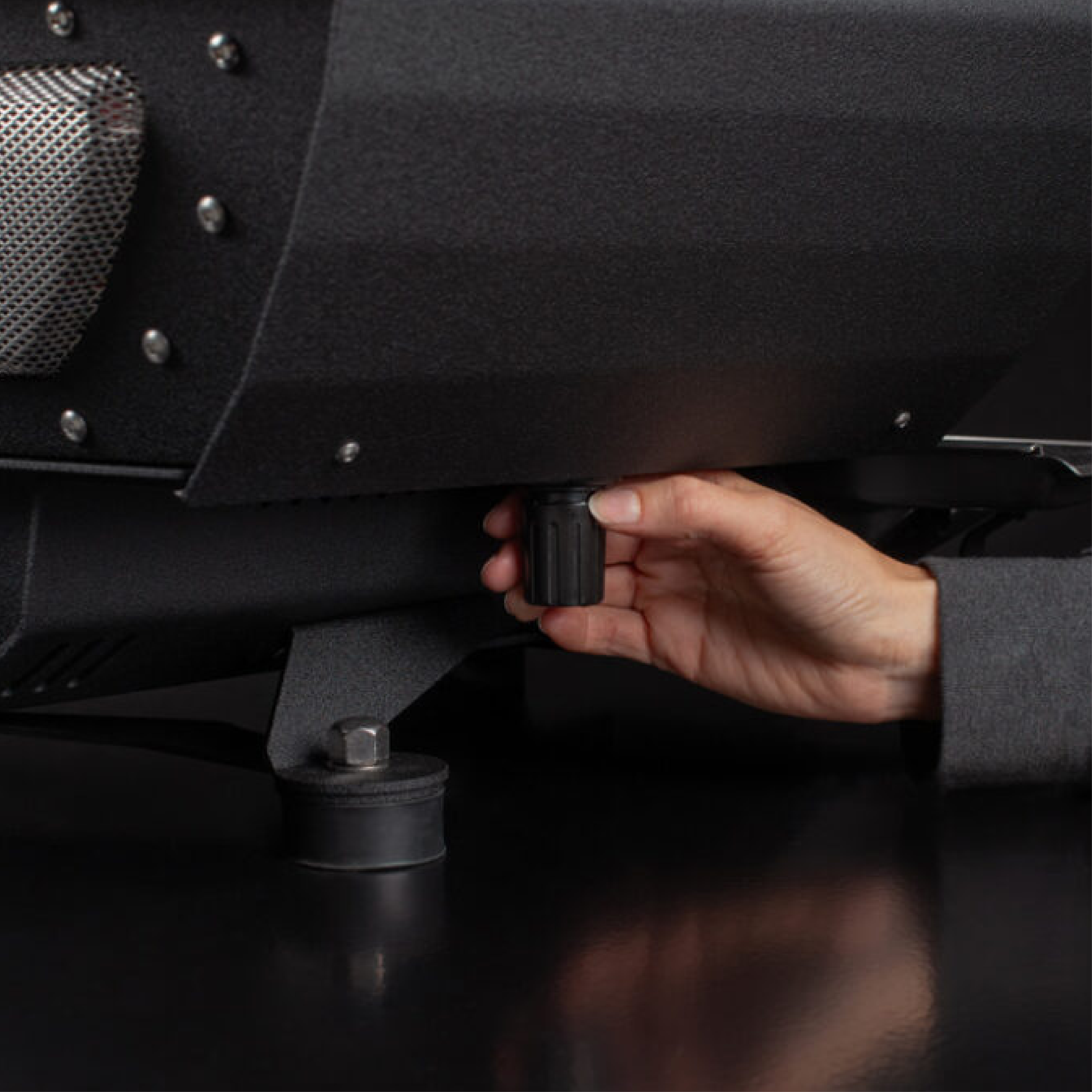 Kees Van Der Westen Spiritello. Close up of the pressure reducer adjustment knob.