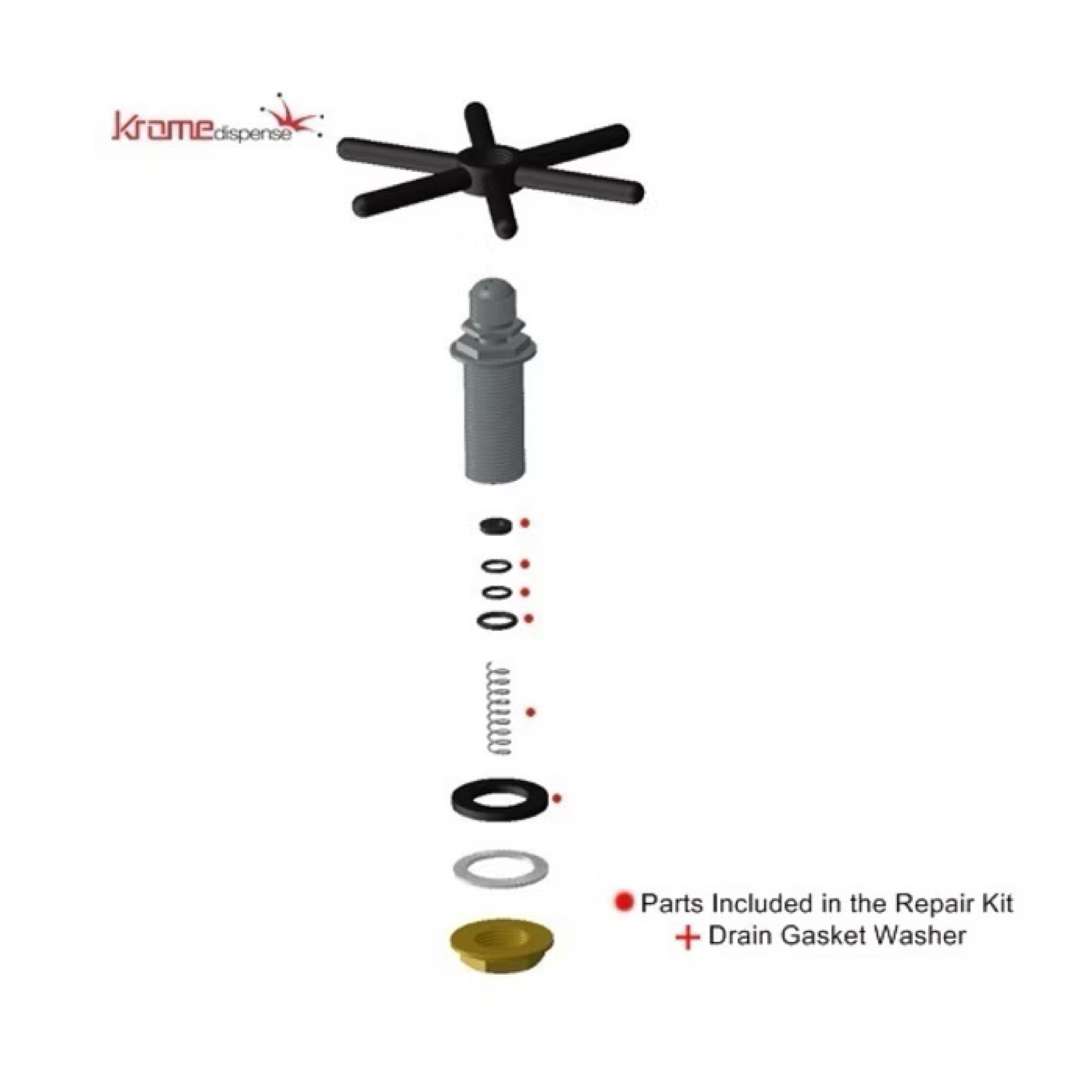 Krome Pitcher Rinser Rebuilt Kit with Spring