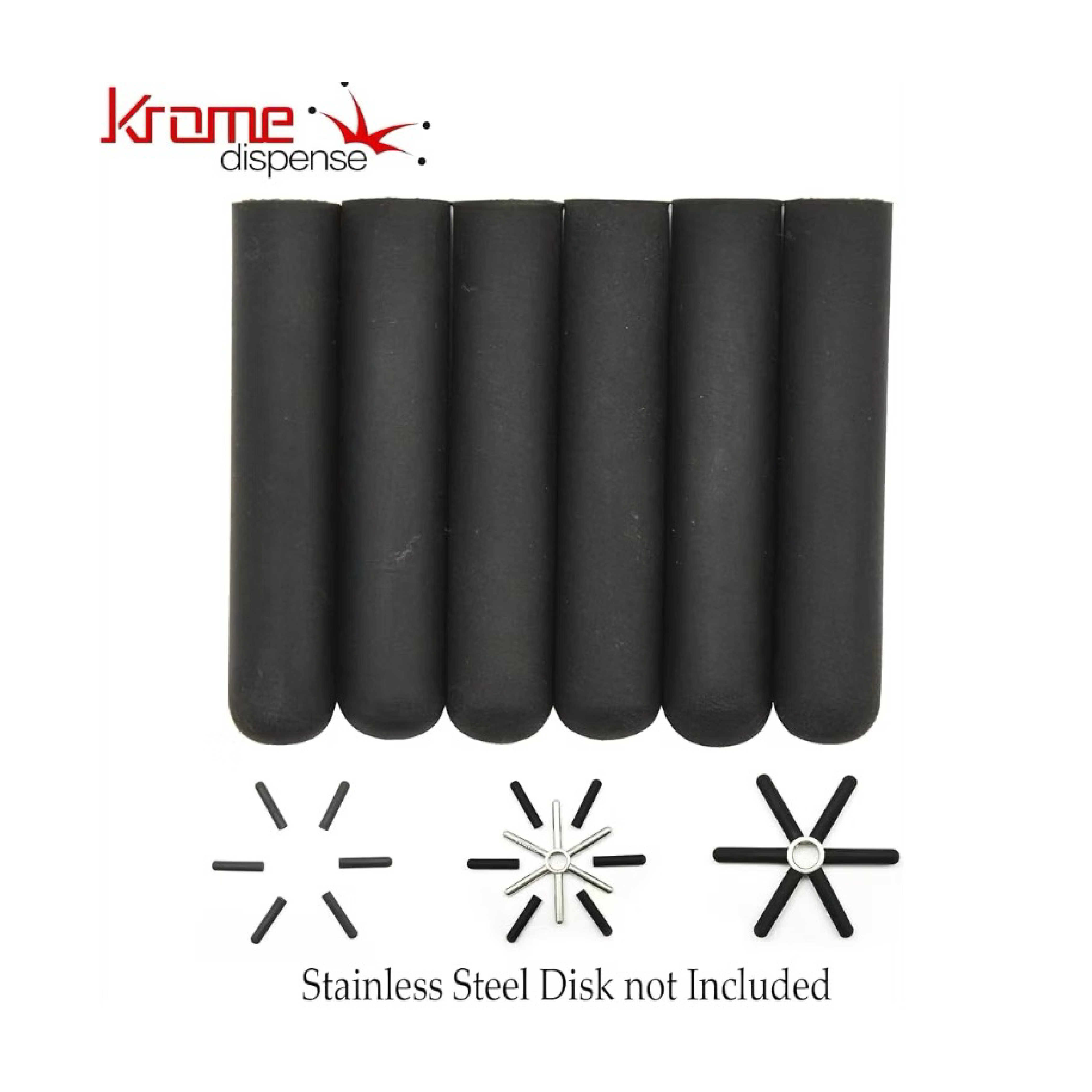 Krome Replacement Rubber Boots for Krome Dispense Stainless Rinser Disk (C413)