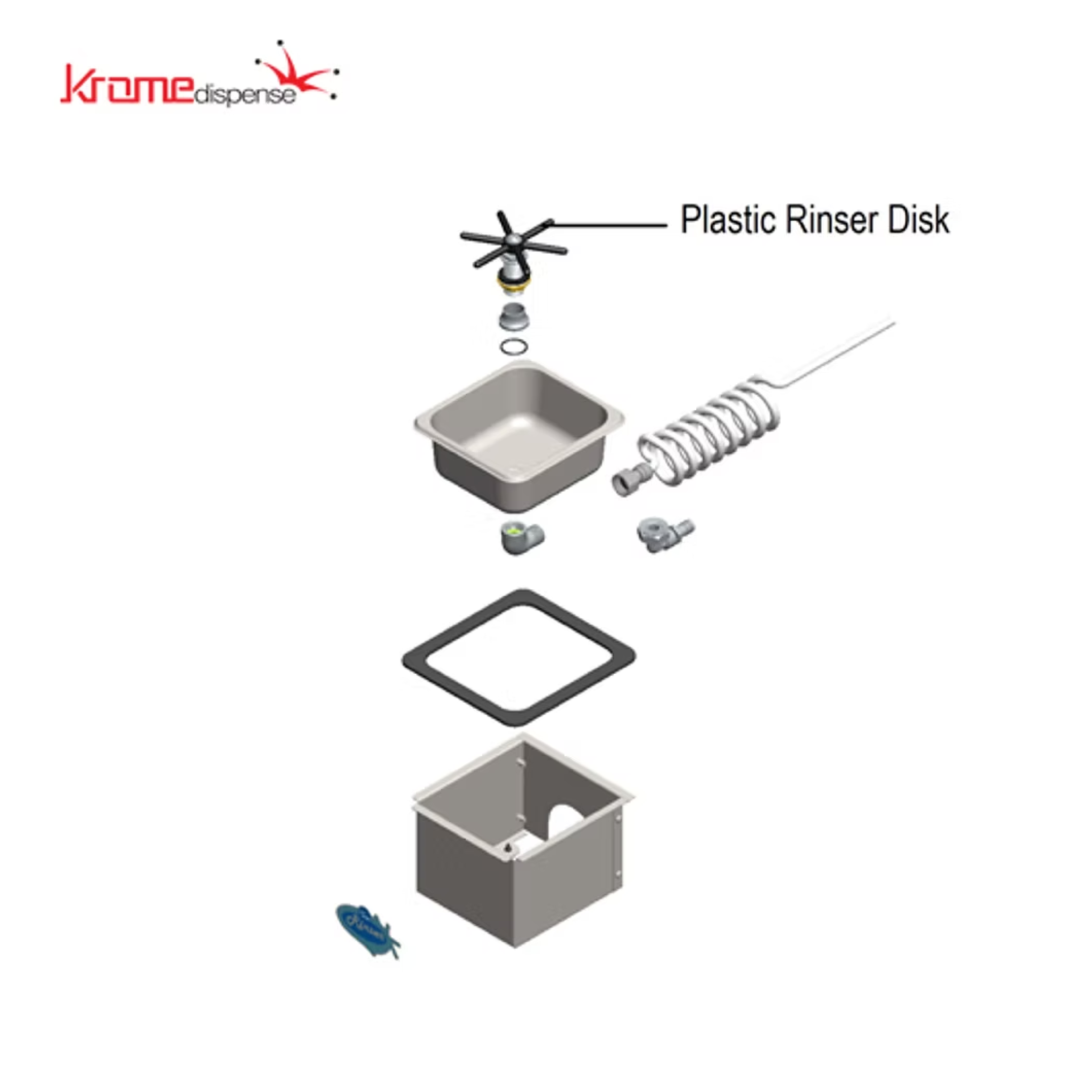 Krome Replacement Stainless Steel Rinser Disk for Pitcher Rinser