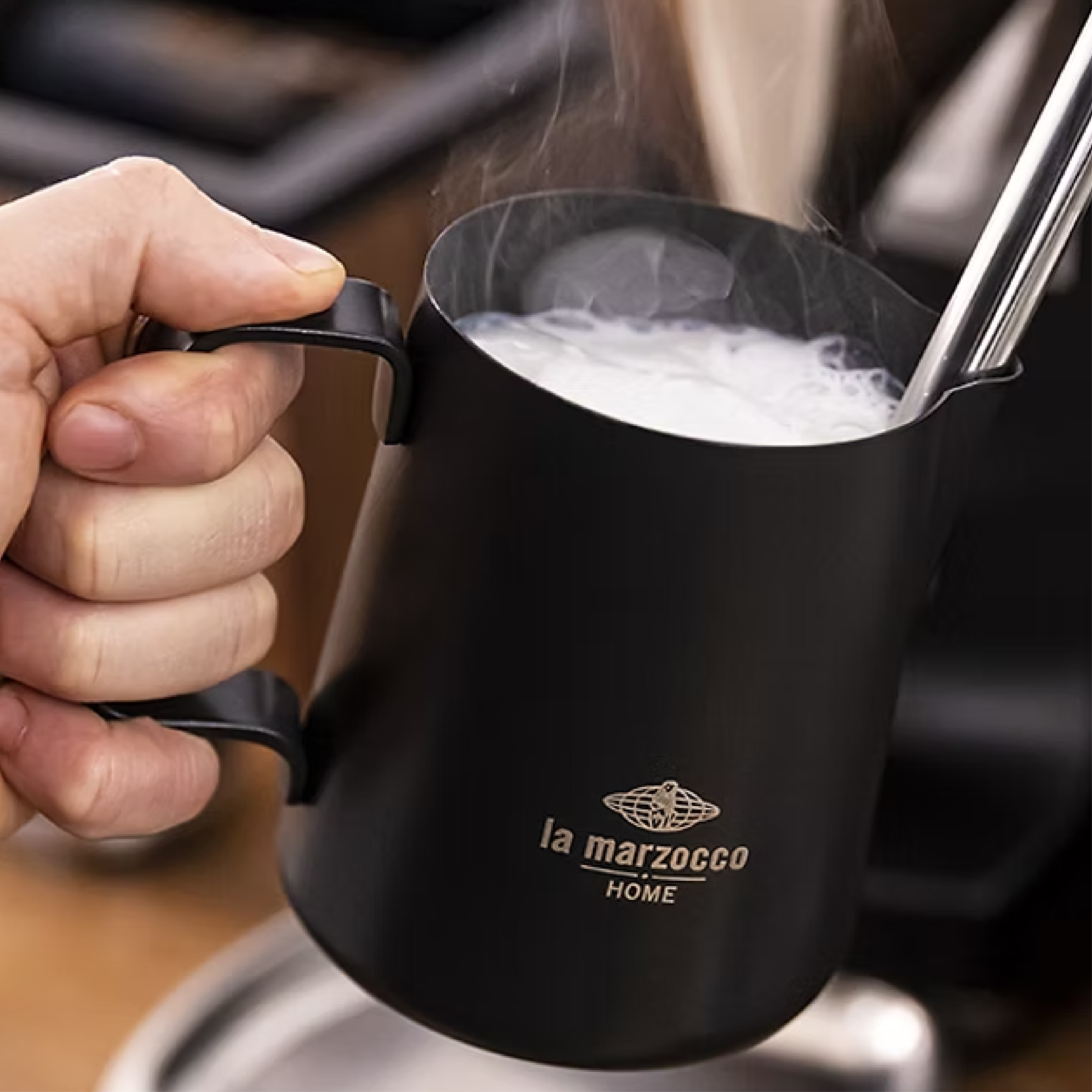 La Marzocco Matt Black Milk Pitcher | lamarsacoffee