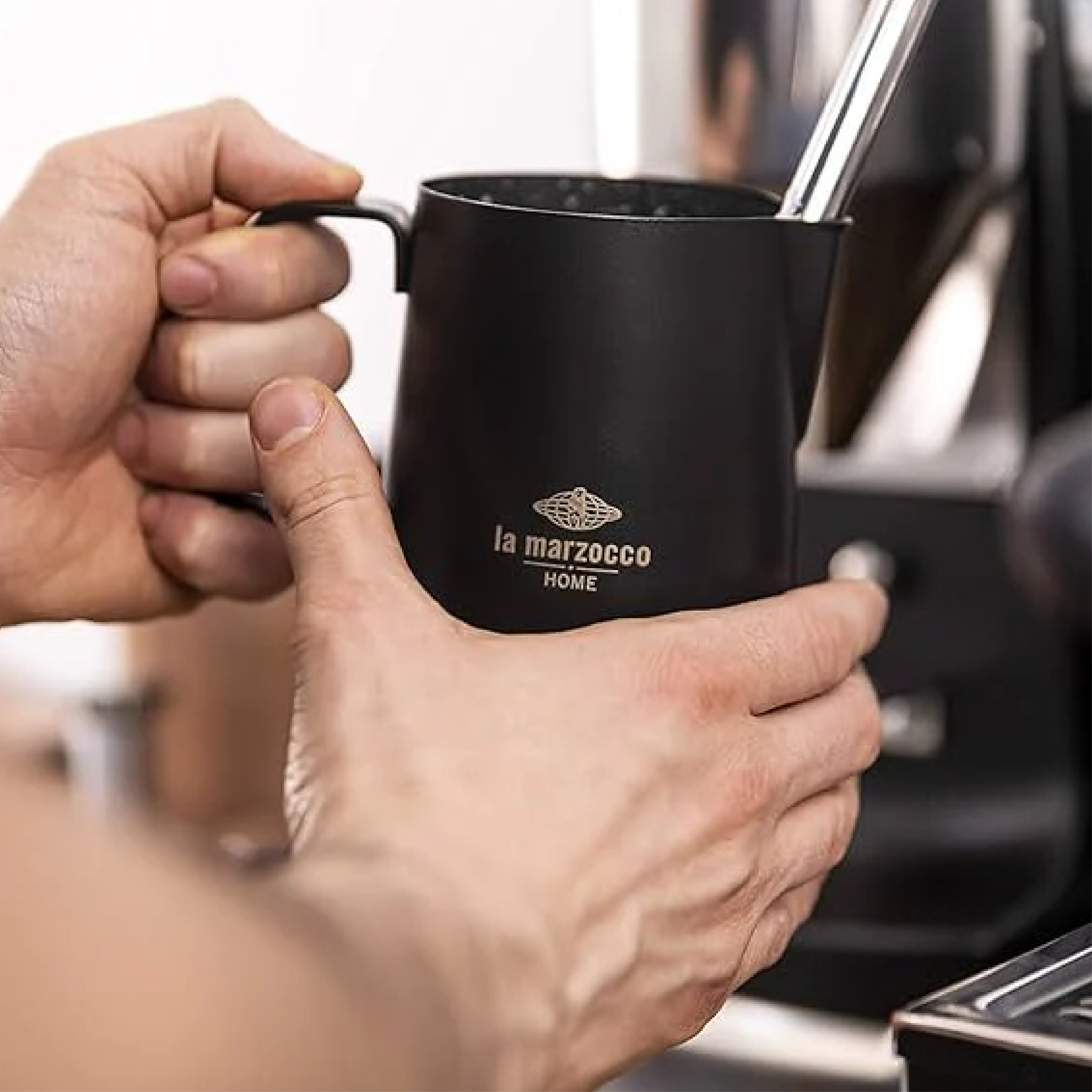 La Marzocco Matt Black Milk Pitcher | lamarsacoffee
