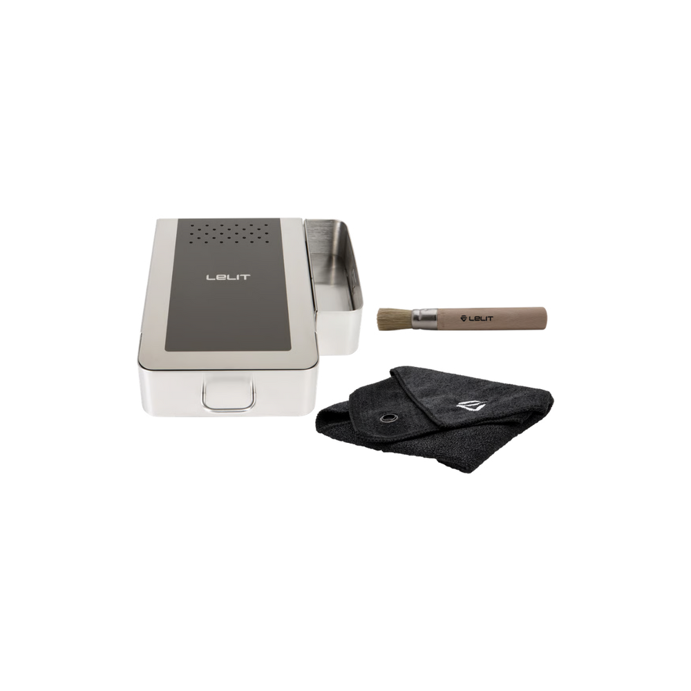 Lelit Knockbox with Cloth and Brush