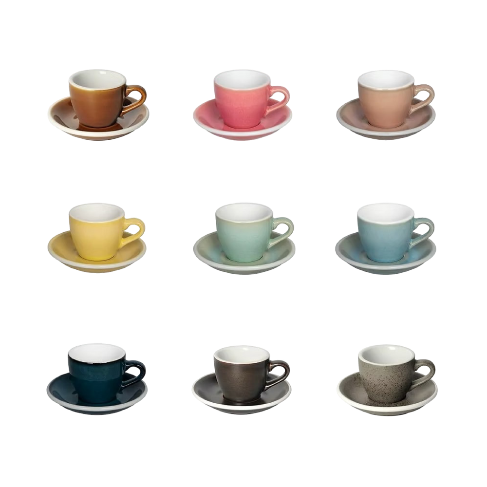 Loveramics Egg 80ml Espresso Cup Saucer (Potter Colours)