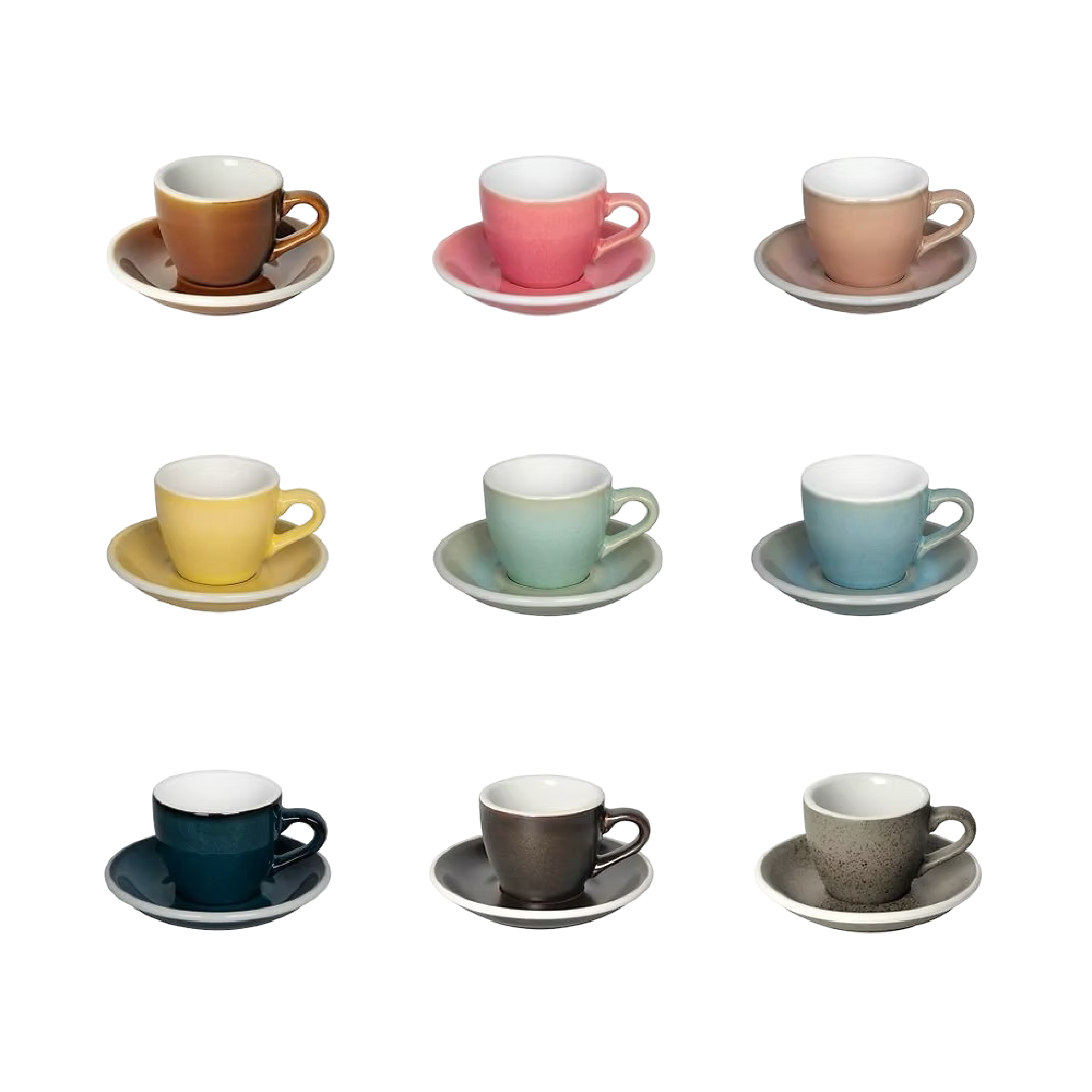 Loveramics Egg 80ml Espresso Cup Saucer (Potter Colours)