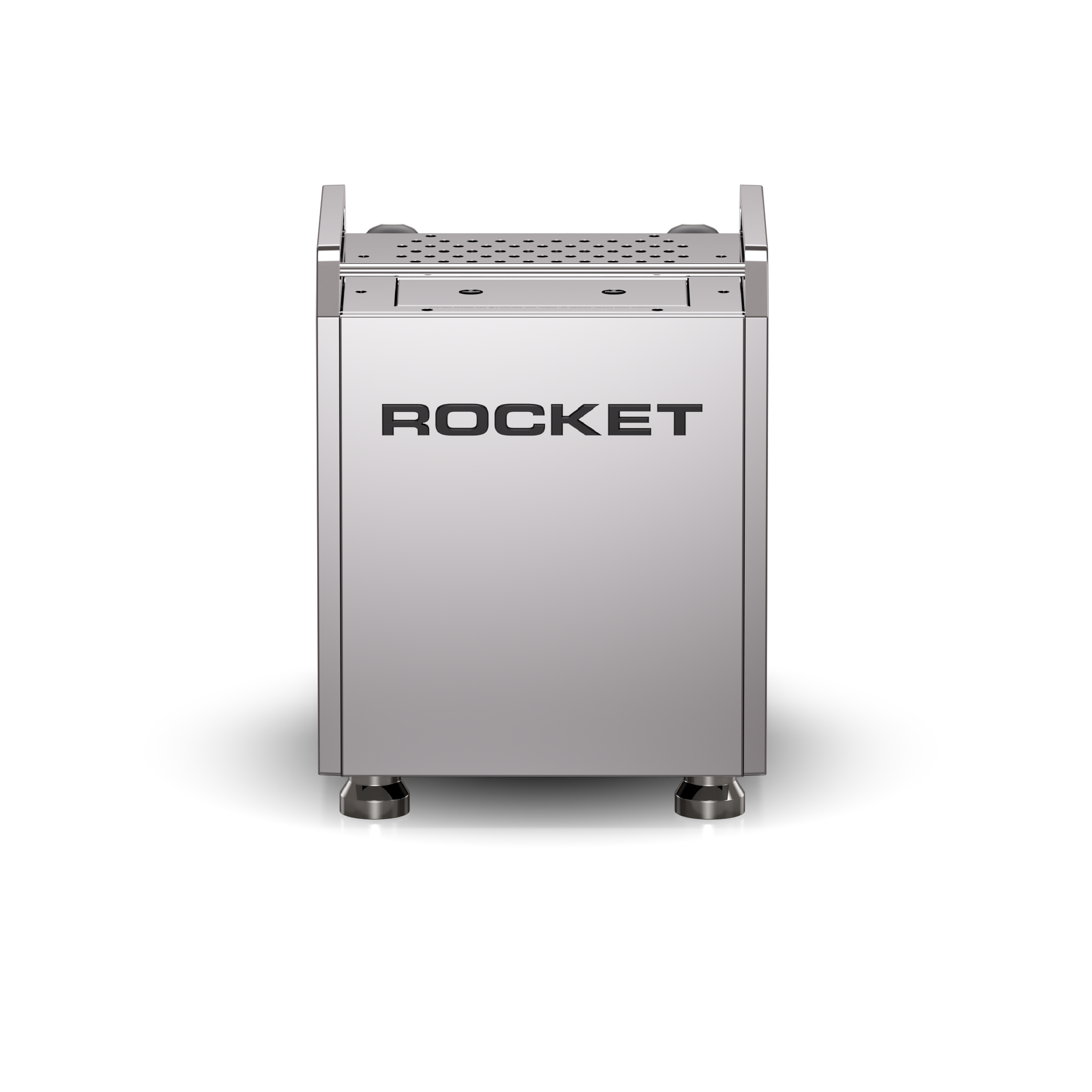Rocket Mozzafiato R Fast Espresso Machine in stainless steel. Back view of the machine.