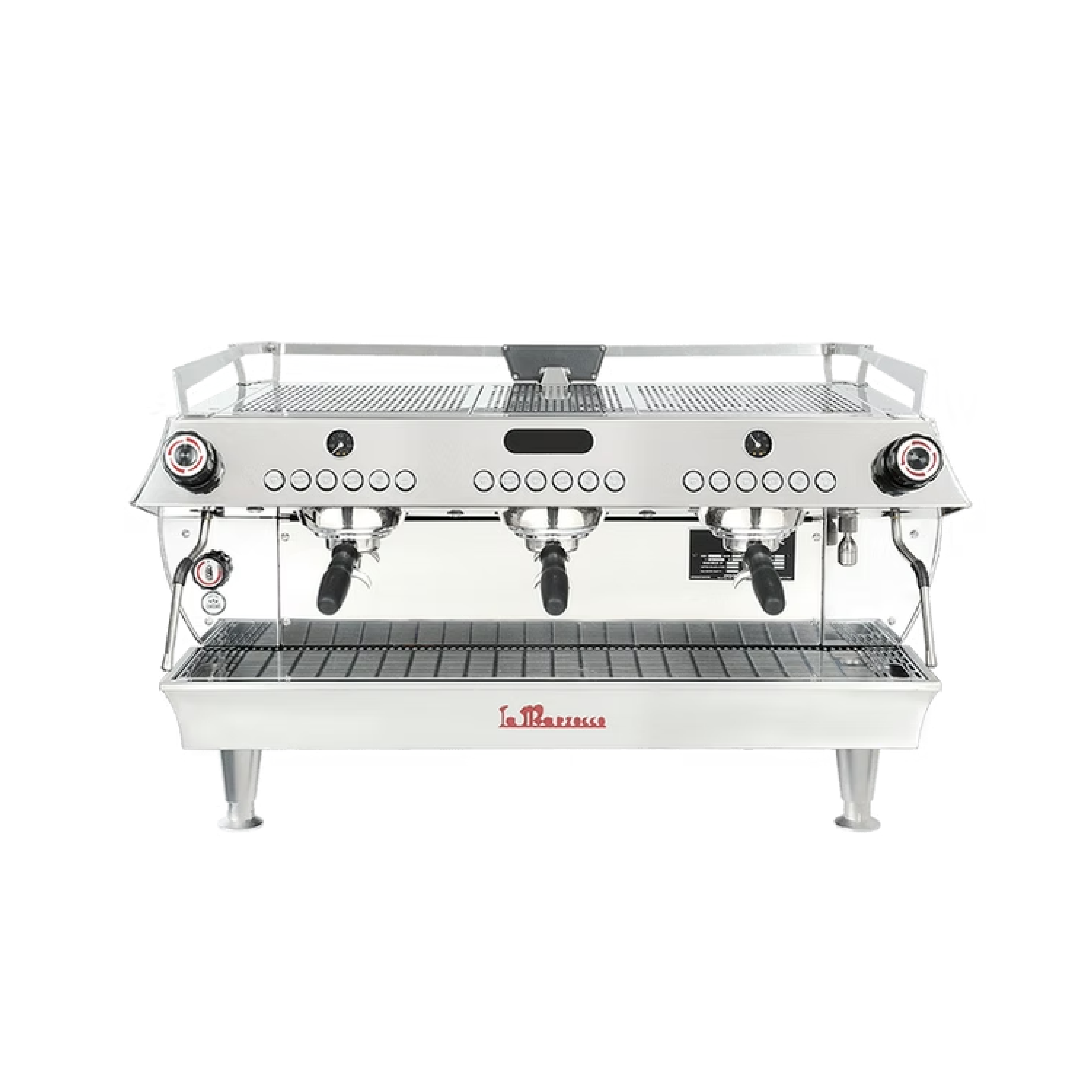 La Marzocco GB5 Commercial Espresso Machine. Front view of the machine.