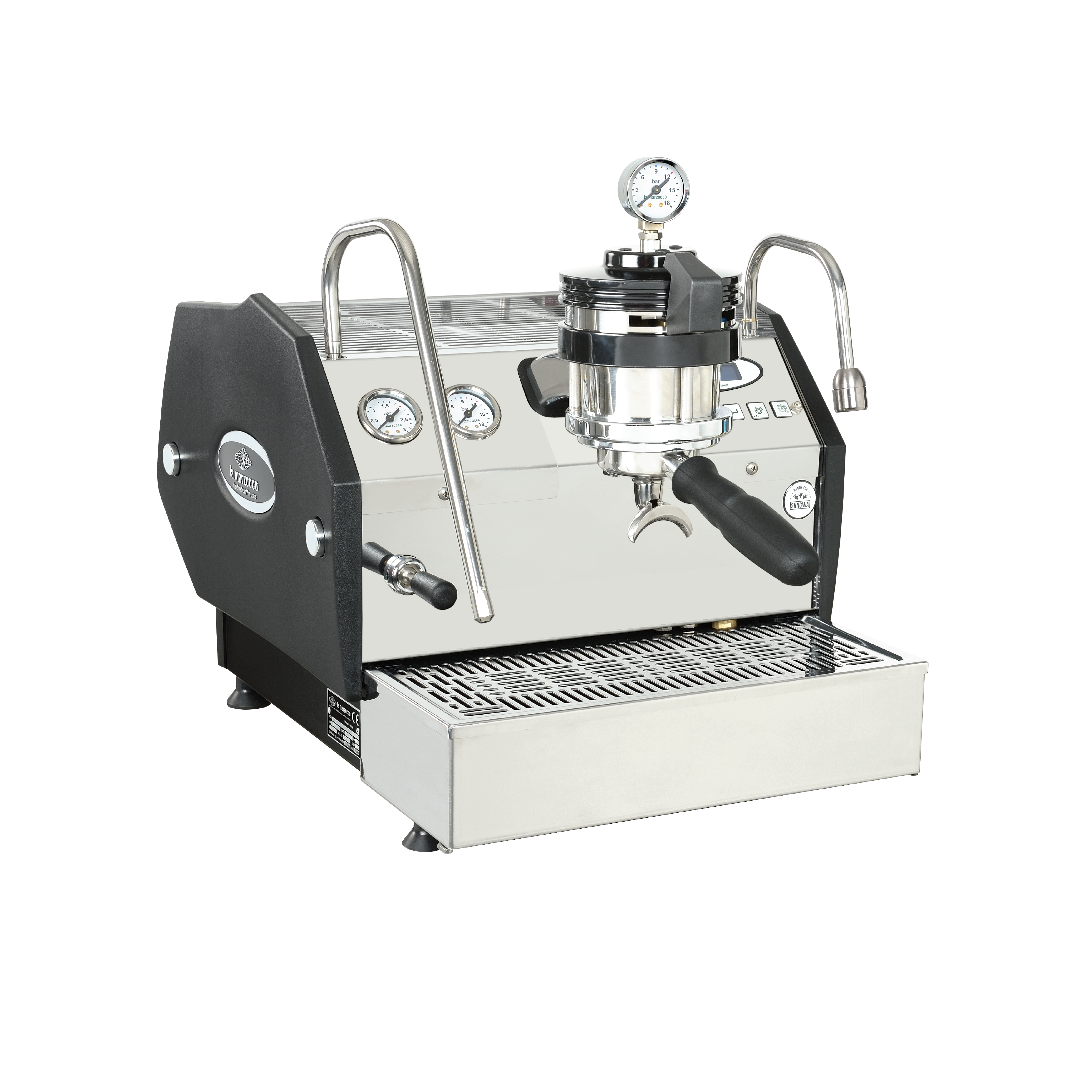 La Marzocco GS3 MP Espresso Machine. Front view of the machine.