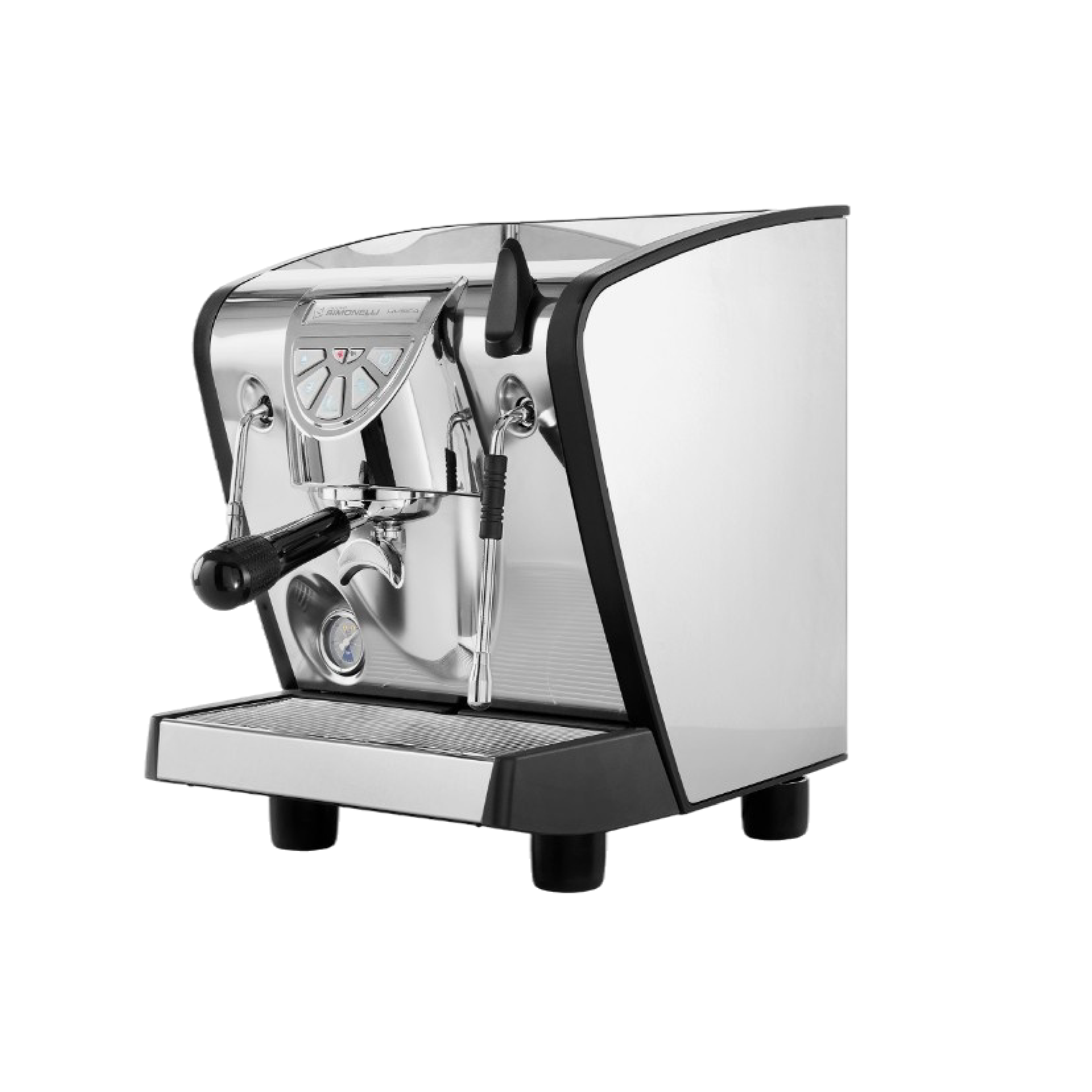 Nuova Simonelli Musica Espresso Machine. Front view of the machine.