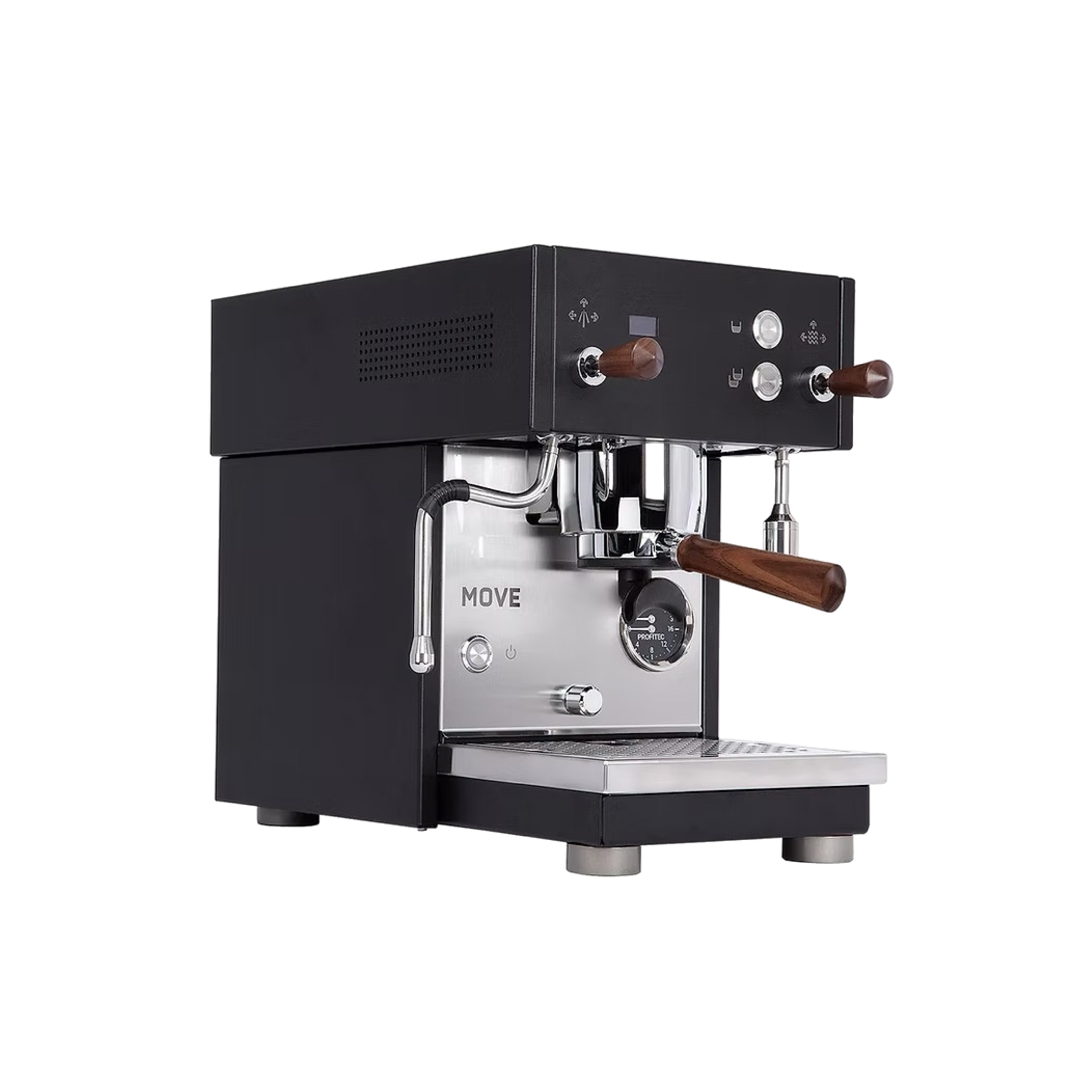 Profitect MOVE Dual Boiler Espresso Machine. Front view of the machine.