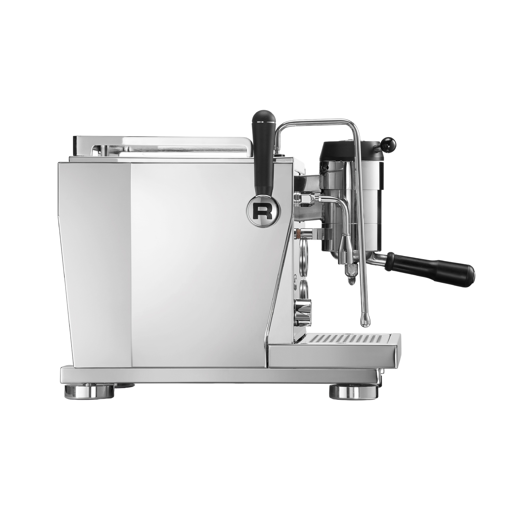 Rocket Espresso R9 ONE Espresso Machine. side view of the machine.